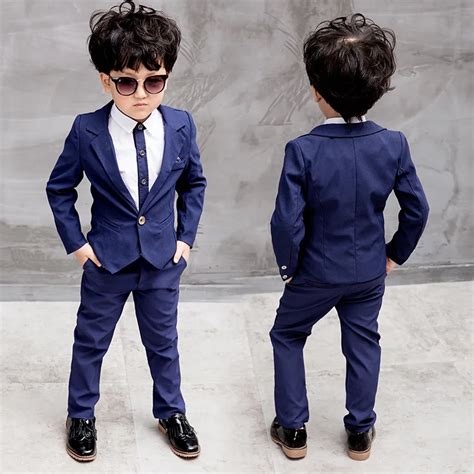 2018 otoño moda Caballero niños ropa set Niños traje formal Niños