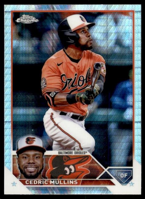 Cedric Mullins Topps Chrome Prism Refractor Card Baltimore