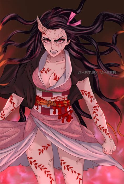 Nezuko Demon Kimetsu No Yaiba Fan Art Anime Demon