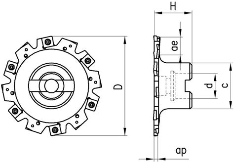 SECO Scheibenfräser R335 19 mit Nabe BRW CH