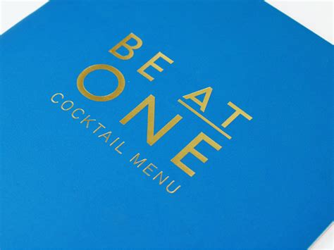 Be At One - Cocktail Menu - LRG International