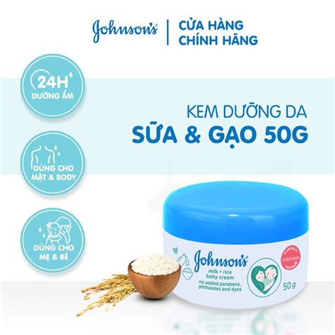 Kem Dưỡng Thể Johnson s Baby Chiết Xuất Sữa Và Gạo 50g Hasaki vn