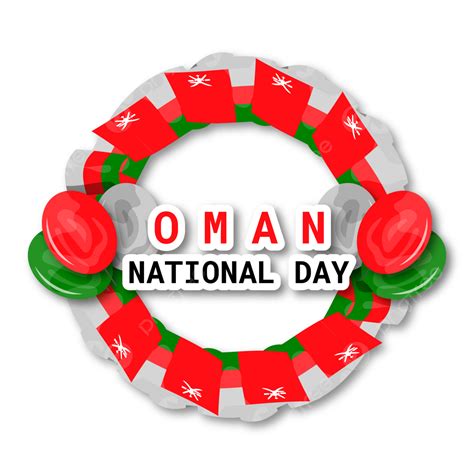 Oman National Day With Colorful Balloons Oman Celebration Banner Png