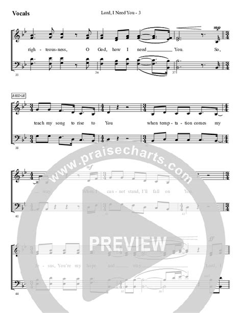 Lord I Need You Sheet Music Pdf Worshipteam Tv Praisecharts