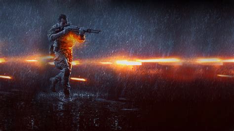 Man Holding Rifle Illustration Battlefield 4 HD Wallpaper Wallpaper