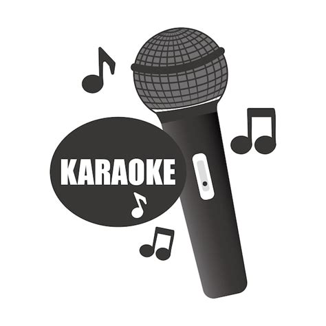 Premium Vector Karaoke Microphone And Notes Icon Vector Illustration