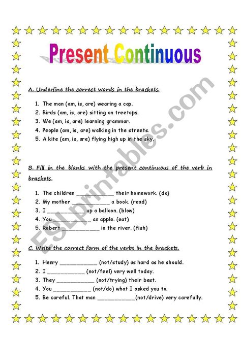 Present Continuous Tense Worksheet Free Esl Printable Worksheets Made 311