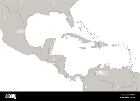 Caribbean islands and Central America map, individual regions ...