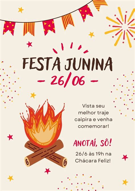 Convite de Festa Junina Online 10 Modelos para Editar e Baixar Grátis