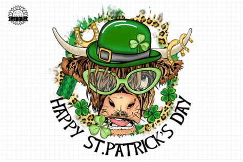 St Patrick S Day Highland Cow Png Graphic By Let It Be Design