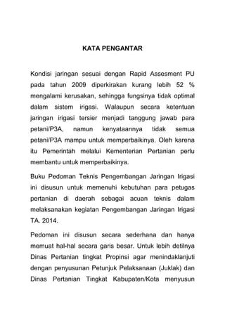 Pedoman Teknis Pengembangan Jaringan Irigasi Pdf