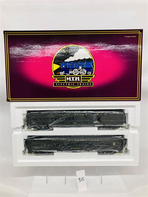 Mth 20 4148 Scale Atlantic Coast Line Madison Combine Diner Passenger Car Set W Ob 0315 On