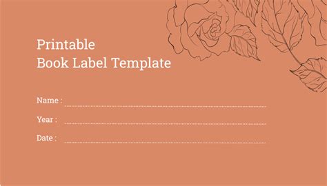 Free Book Label Templates Editable And Printable