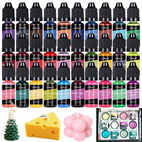 Colors Candle Dyes Pigment Liquid Colorant Pigment Epoxy Resin Crafts