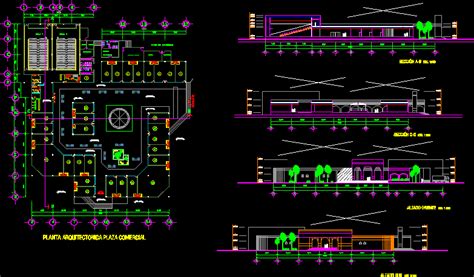 Planos De Centro Comercial En Dwg Autocad Centros 8eb