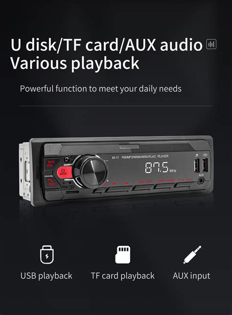 Autoradio Bluetooth M X W Radio De Voiture St R O Vid O Fm Radio