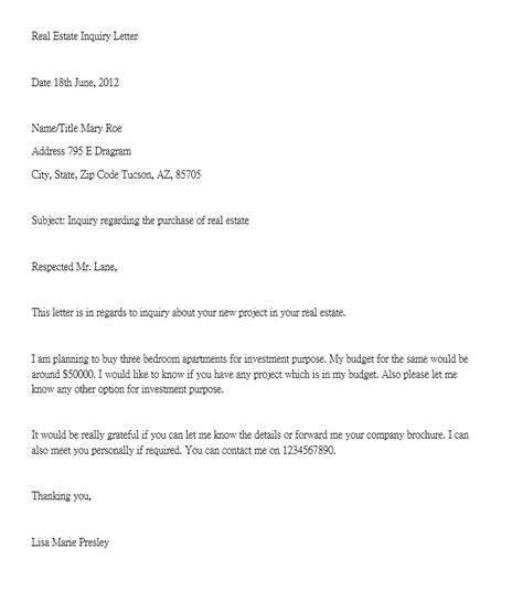 15 Free Sample Inquiry Letters Writing Letters Formats And Examples