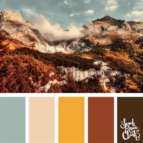 Color Palette 129 Mountains Sarah Renae Clark Coloring Book Artist