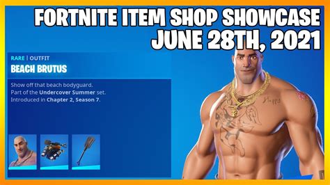 Fortnite Item Shop New Beach Brutus Set June 28th 2021 Fortnite Battle Royale Youtube