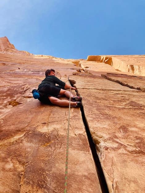 Premium Photo Capitol Reef Rock Climbing In Utah