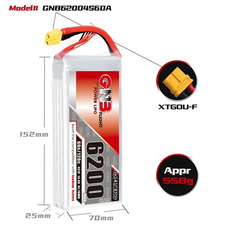 Купити Аккумулятор GAONENG GNB 6200 мАч, 4S 14,8 V 60C XT60 RC LiPo зі ...