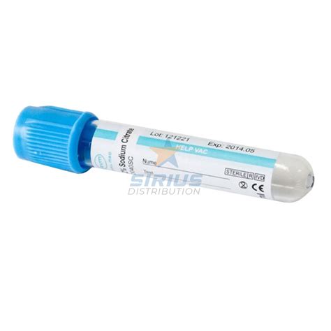 Vacutainer Coagulare Ml Capac Albastru Na Citrate Tub Pet Steril