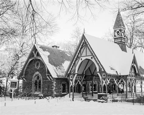 Central Park Winter Scenes, Set of 4 Prints, New York, Black and White Print Set, Gapstow Bridge ...