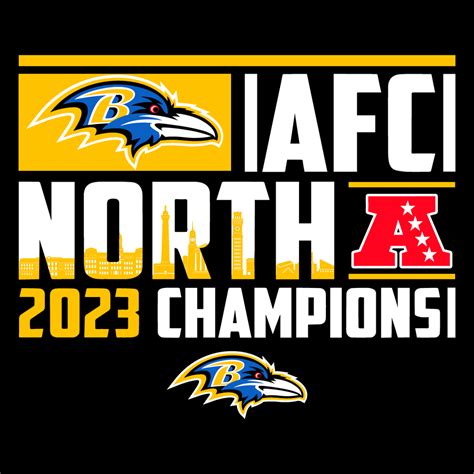 Afc North 2023 Champions Baltimore Ravens Svg