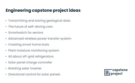 Engineering Capstone Project Ideas For All Study Levels