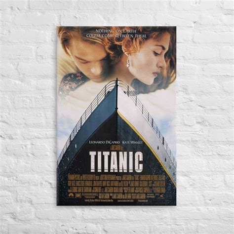 Titanic Movie Poster Leonardo Dicaprio 24x36 Thick Gallery Wrapped ...