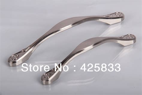 64mm Brushed Stainless Steel Silver Zinc Alloy Cabinet Knobs Drawer Handles Kitchen Cabinets ...