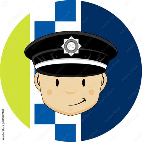 Cute Cartoon British Policeman Stock Vector Adobe Stock