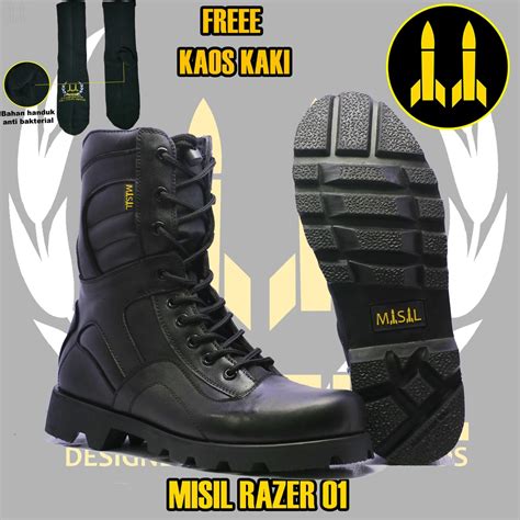 Jual Sepatu PDL TNI POLRI SECURITY RJR 100 Kulit Asli Merek MISIL