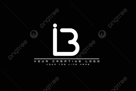 Ib Bi Abstract Vector Logo Monogram Template Brand Corporate Di Letter