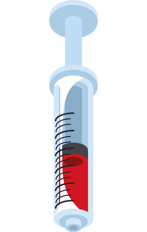 Medical Syringe With Blood Png