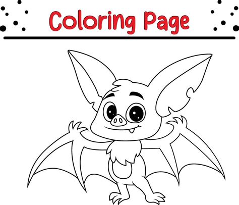 cute bat coloring book page for adults and kids 45736950 Vector Art at Vecteezy