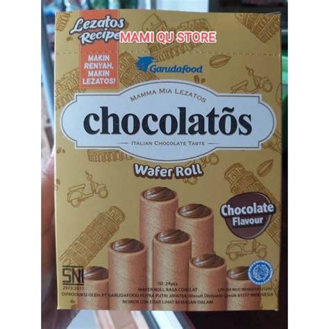 Jual Chocolatos Wafer Roll Coklat 1 Box 24pcs X 7 Gram Shopee Indonesia