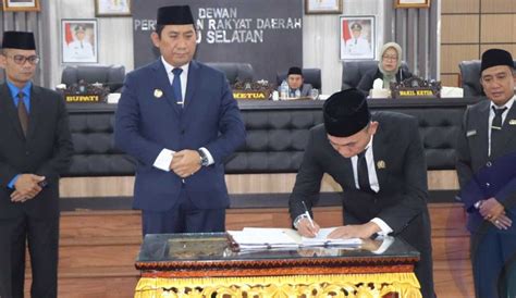 Bupati Dan Ketua Dprd Oku Selatan Tandatangani Kesepakatan Bersama