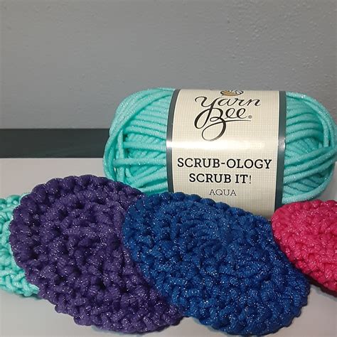 Large Dish Scrubbies Set Of 4 Yarn Bee Scrubology Nylon Etsy Ireland