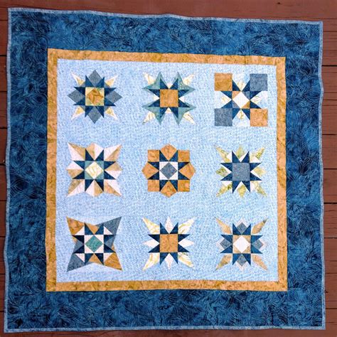 Little Bunny Quilts Starburst Wall Hanging Finished Quilt