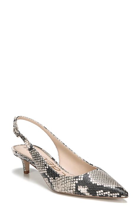 Sam Edelman Ludlow Slingback Pump In Natural Snake Print Leather ModeSens