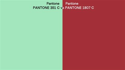 Pantone 351 C Vs Pantone 1807 C Side By Side Comparison