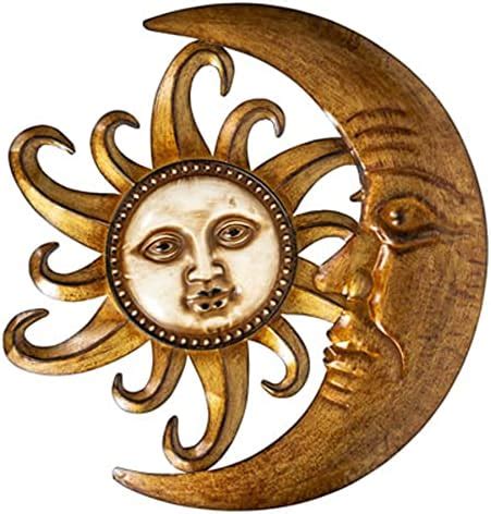 Metal Wall Art Sun And Moon Decor Indoor Outdoor Metal Wall Decor