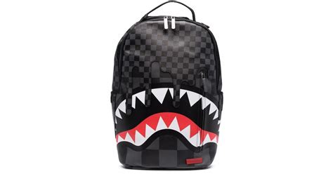 Sprayground Synthetic Shark Teeth Print Backpack In Grey Grey For Men Lyst