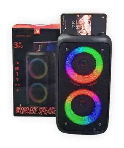 Parlante Portátil 2x3 Kts 1265 Rgb Radio Bluetooth Envío gratis