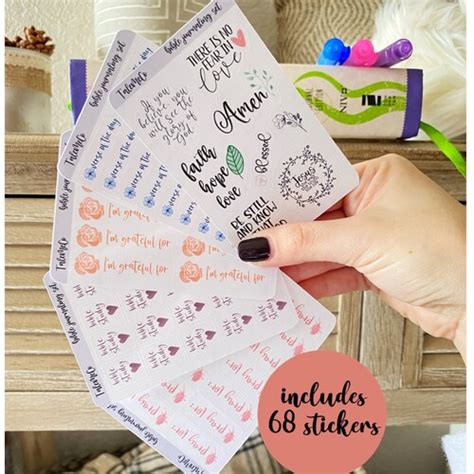 Bible Verse Stickers Bible Journaling Stickers Christian Etsy