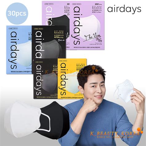 Made In Korea Kf Airdays Face Mask Color White Black Ea Melt