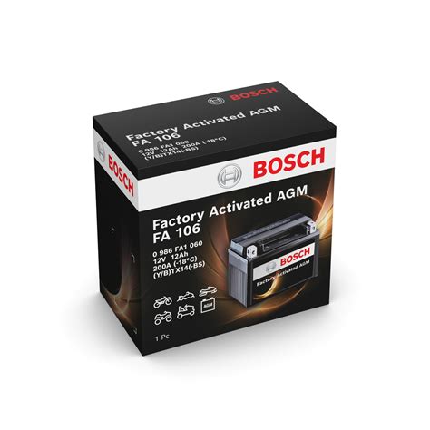 Batterie Moto Bosch Fa Agm V Ah A Ytx Bs