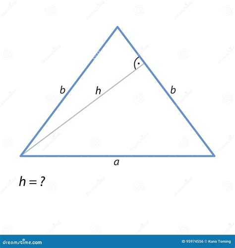 The Task Of Finding The Height Of An Isosceles Triangle Stock