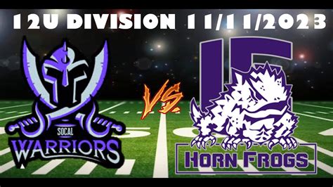 12u Sc Warriors Vs 12u Ie Horn Frogs Youtube